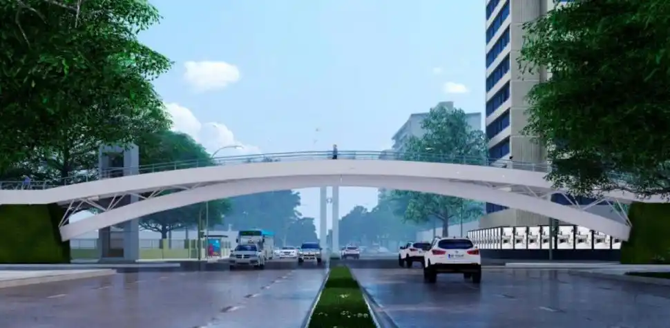 Puente peatonal de Mate de Luna: Una obra inconclusa que genera peligro