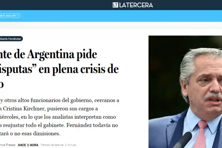 Diario La Tercera, Chile