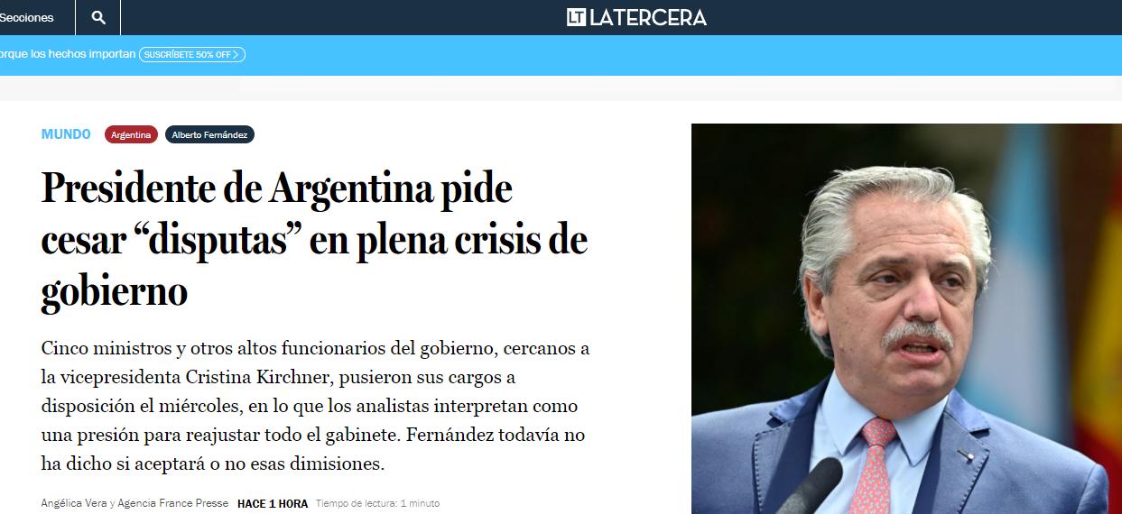 Diario La Tercera, Chile
