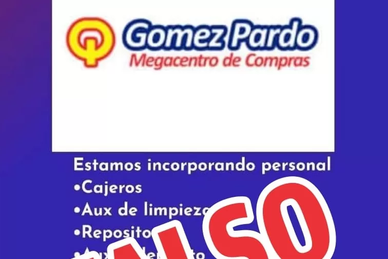 Posible fraude: Gómez Pardo alerta que es falsa una campaña de búsqueda de personal