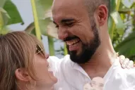 Abel Pintos se casó con Mora Calabrese en una ceremonia íntima 