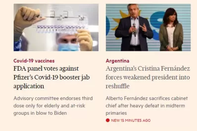 Cómo reflejaron los medios del mundo la interna en el Gobierno argentino