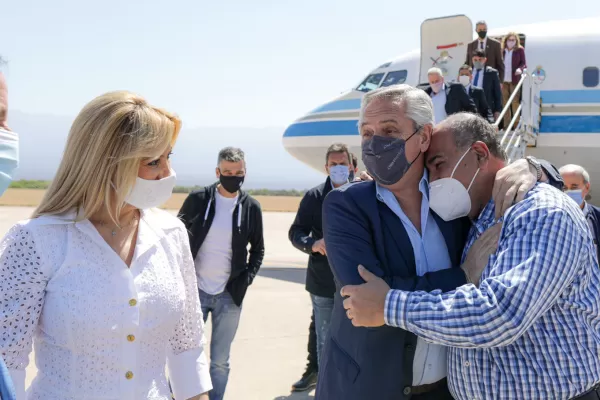 Alberto Fernández ya está en la Rioja