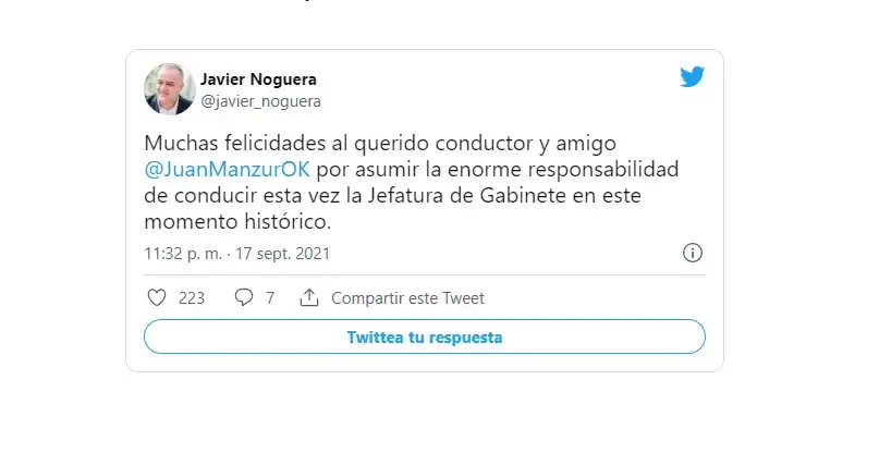 En las redes sociales, los manzuristas festejaron la designación del gobernador