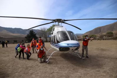 Tafí del Valle: realizaron un simulacro de aeroevacuación