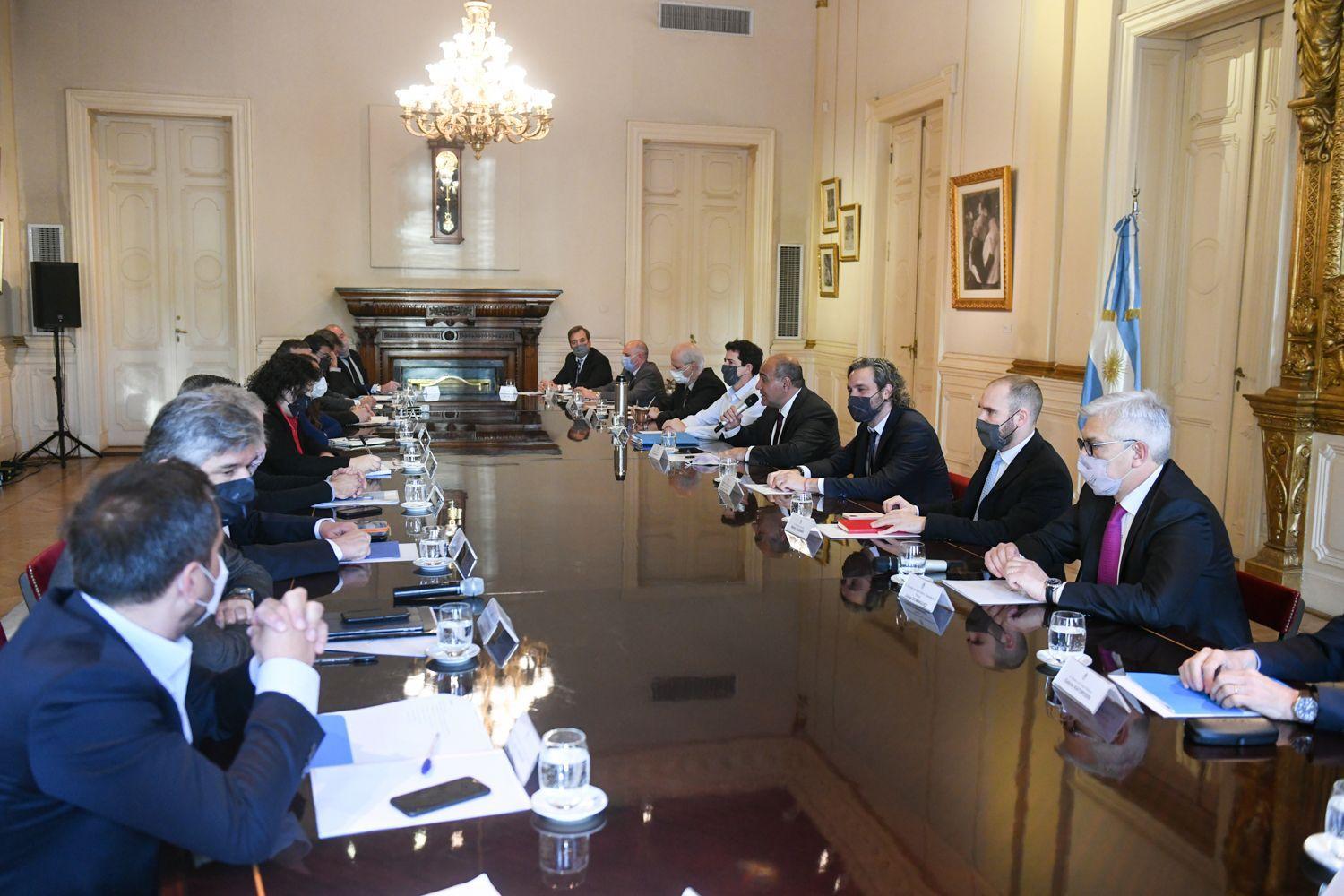 Juan Manzur encabezó su primera reunión de Gabinete en la Casa Rosada