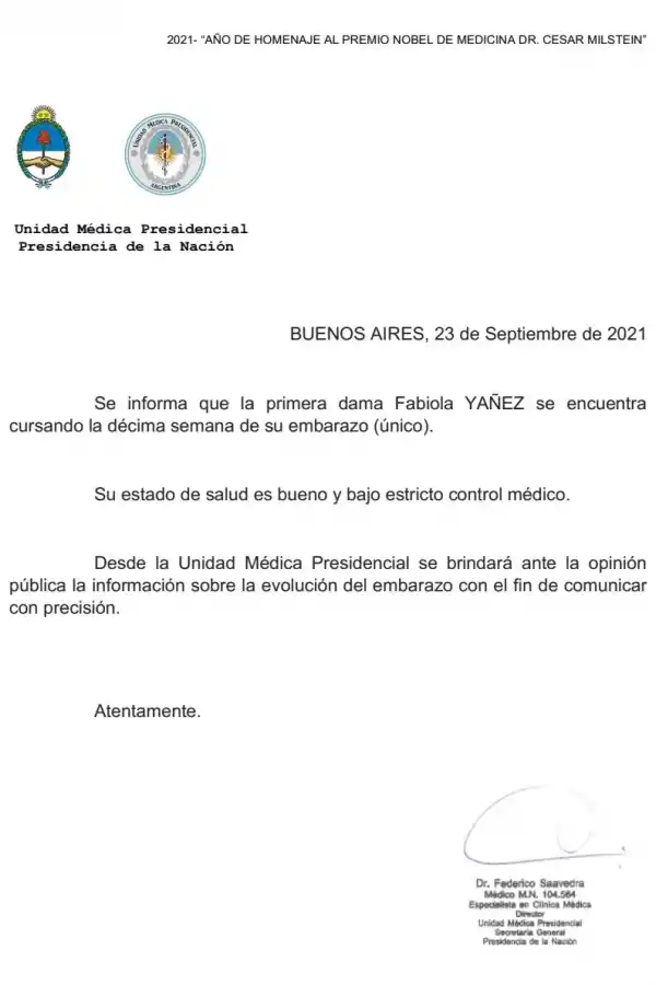 Alberto Fernández será padre otra vez: Fabiola Yáñez está embarazada