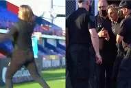 ¡Fuera de control! Beccacece le tiró un botellazo a la platea de San Lorenzo