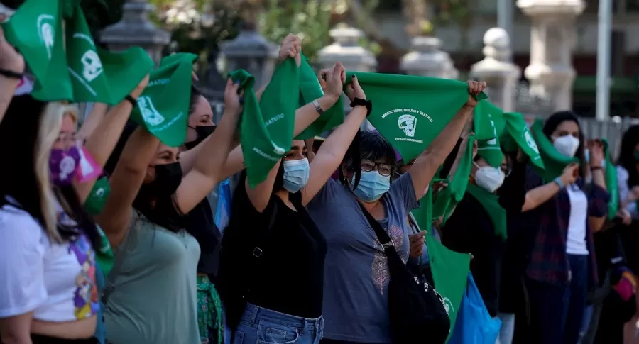 Manifestaciones feministas en Chile. Foto Corta