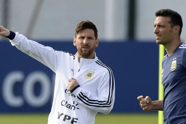Se sumó Messi, y la Selección realizó su primer entrenamiento a plantel completo
