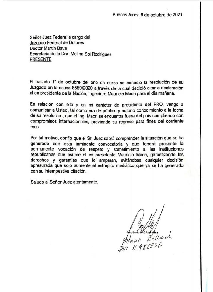 Macri no se presentará a la indagatoria por la causa de espionaje a familiares del ARA San Juan