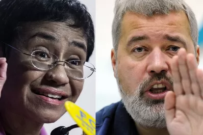 A favor de la libertad de expresión, dos periodistas ganaron el Nobel de la Paz