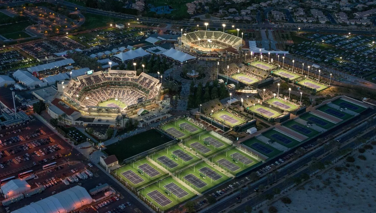 IMPONENTE. El complejo Indian Wells Tennis Garden está ubicado al sudeste de California, cerca de Palm Springs.