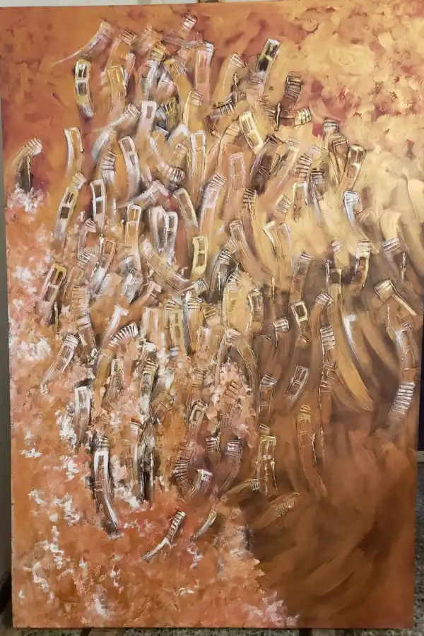 “GLORIA”. Una de las pinturas que expondrá Inés Fagalde Busquets. FOTO GENTILEZA DE INÉS FAGALDE BUSQUETS