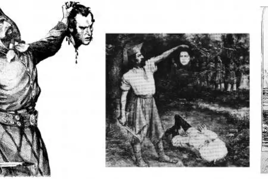 Imágenes de una cabeza en descomposición