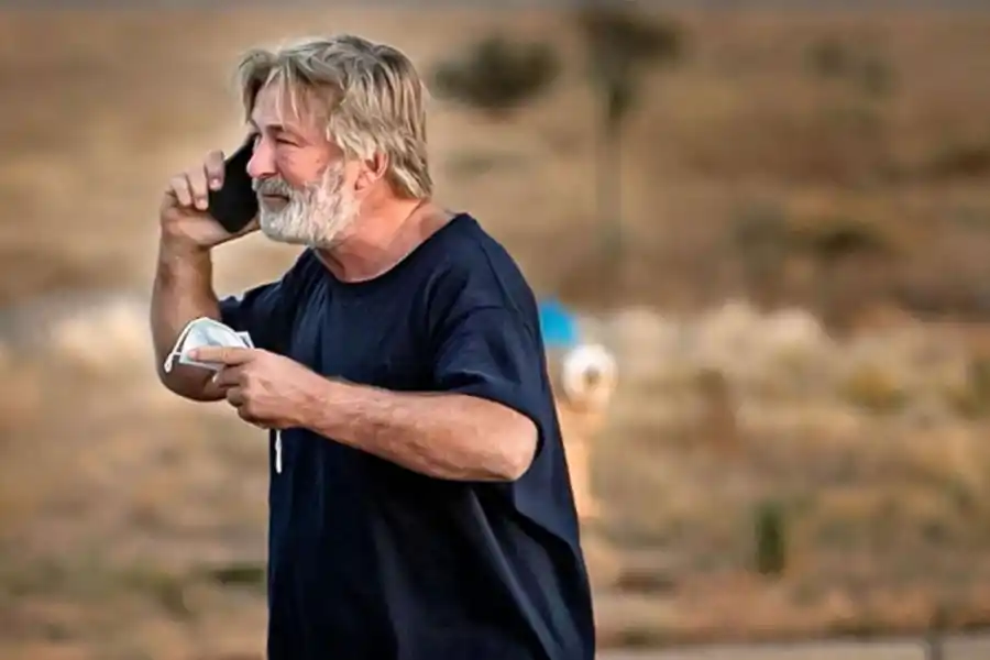 Alec Baldwin, minutos después de la tragedia.