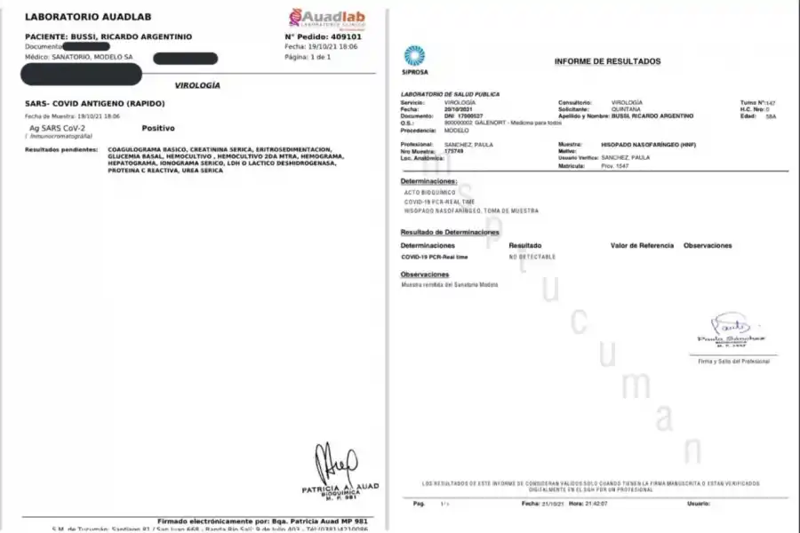 La foto que subió Bussi a su cuenta de Twitter.