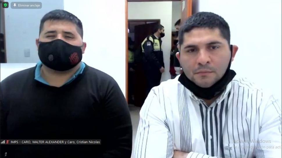 LIBRES. Aún no hay pruebas concretas contra Cristian y Walter Caro.
