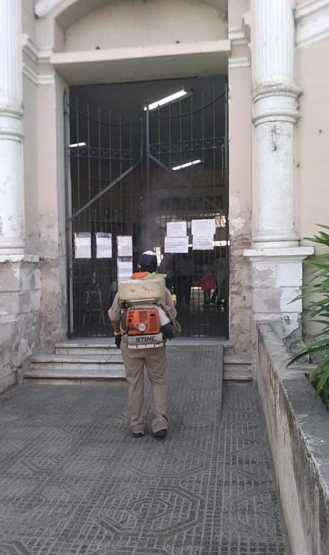 El temor por la variante Delta en Monteros obligó a desinfectar edificios públicos