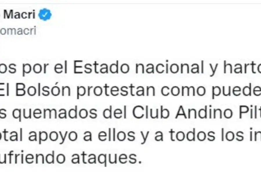 Foto tomada de Twitter: @mauriciomacri