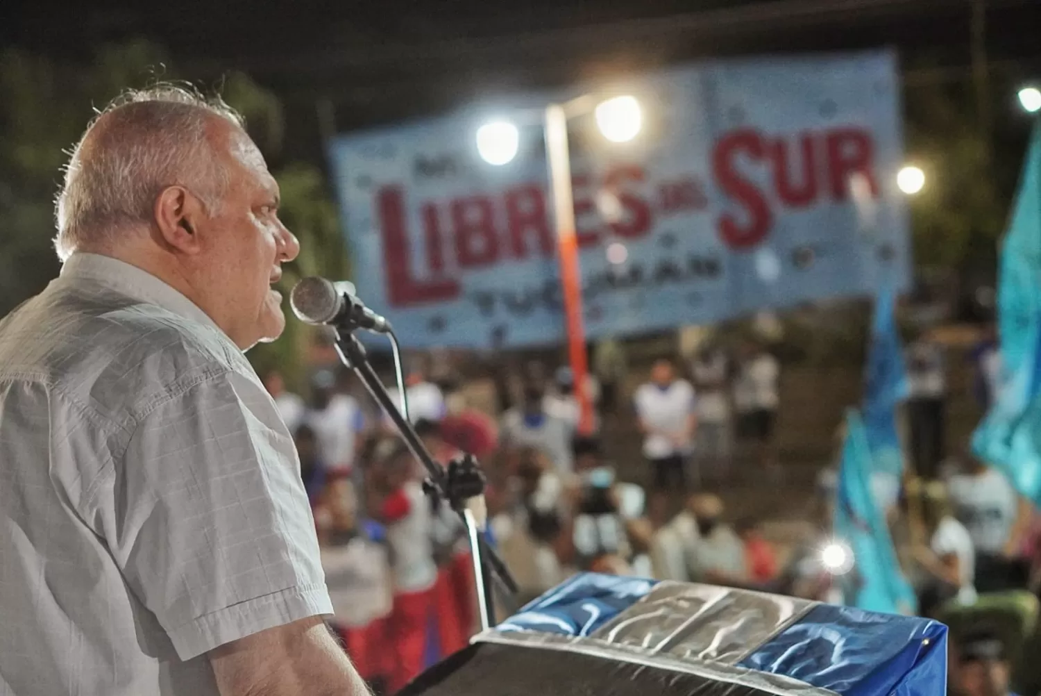 EN COLOMBRES. Federico Masso, candidato a senador del Frente Amplio por Tucumán (Foto: Prensa FAT)