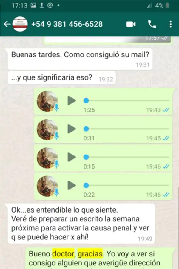 Audios de WhatsApp: última súplica de Tacacho antes del horror