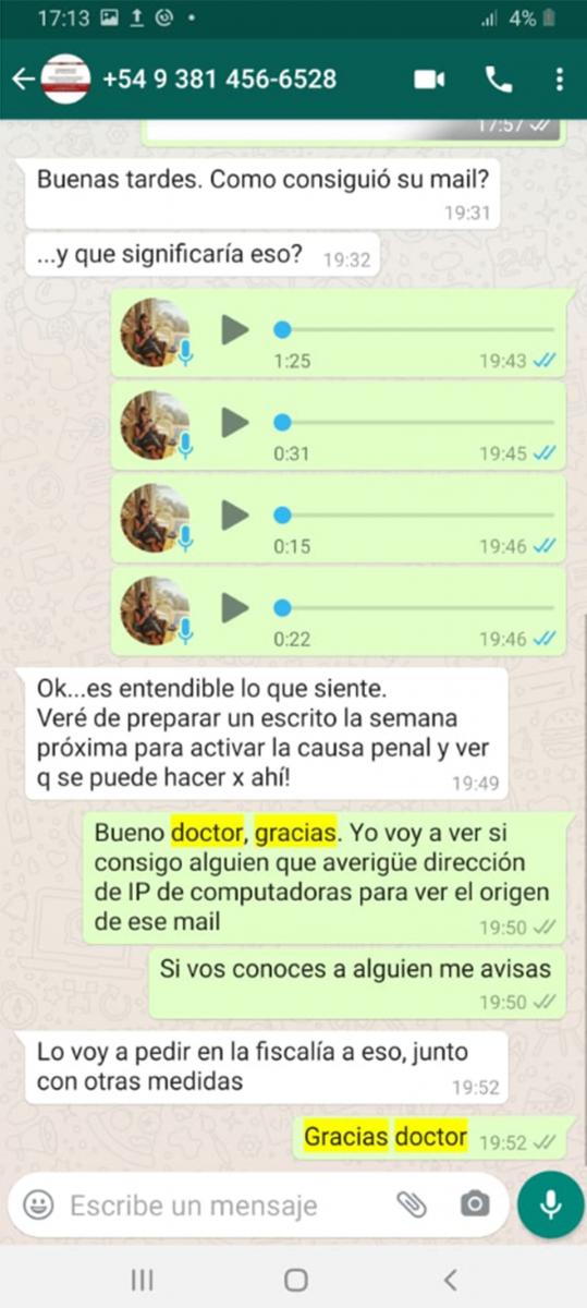 Audios de WhatsApp: última súplica de Tacacho antes del horror
