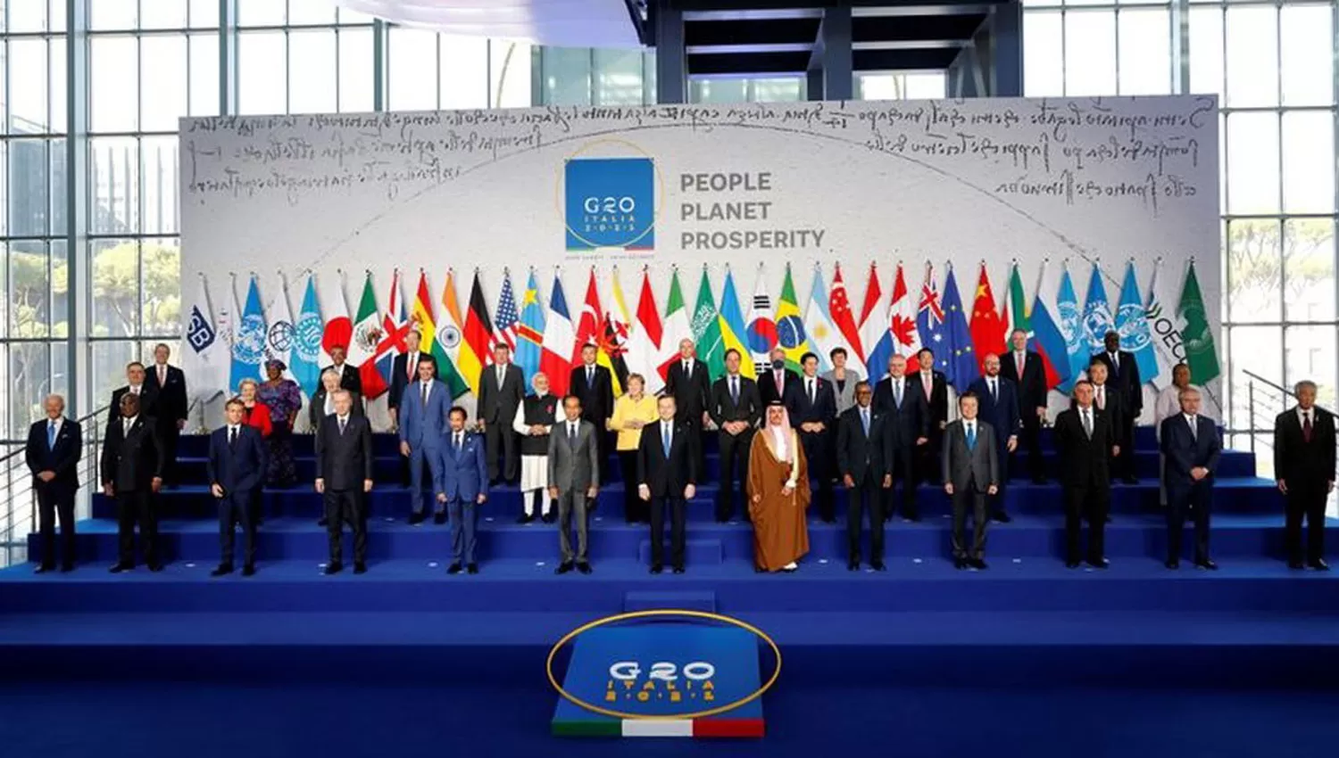 LA FOTO. Los líderes de los principales países del mundo se reunieron este fin de semana en Roma.