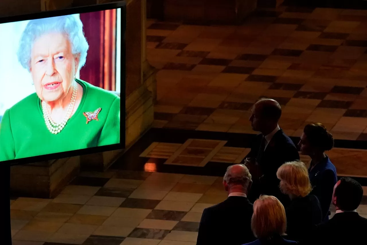 CUMBRE SOBRE EL CAMBIO CLIMÁTICO. La reina Isabel habló a través de videoconferencia. ARCHIVO LA GACETA