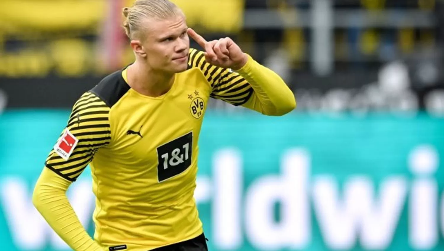 LETAL. Haaland lleva anotados 13 goles en los nueve partidos que jugó esta temporada con Borussia Dortmund.