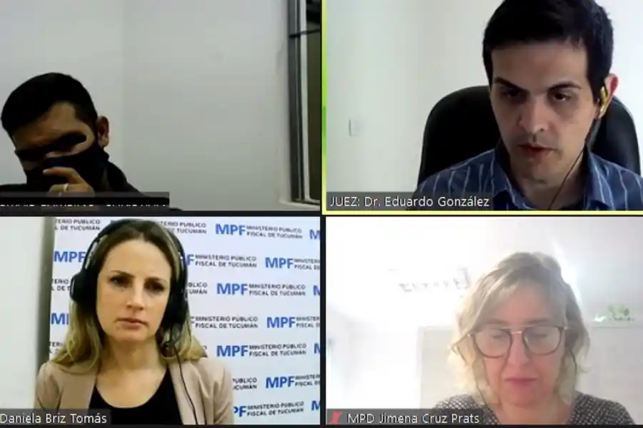 VIRTUAL. La audiencia que precedió al juicio abreviado ocurrió esta mañana.