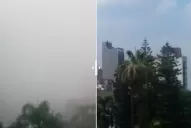 La ciudad, antes y después de la neblina de madrugada