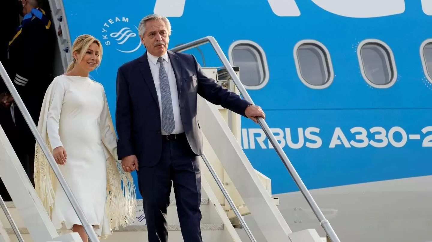 ALBERTO FERNÁNDEZ, DURANTE SU VIAJE A EUROPA