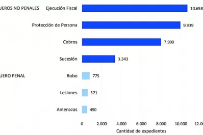 Los expedientes referidos a la crisis económica duplican a los de la inseguridad en Tribunales