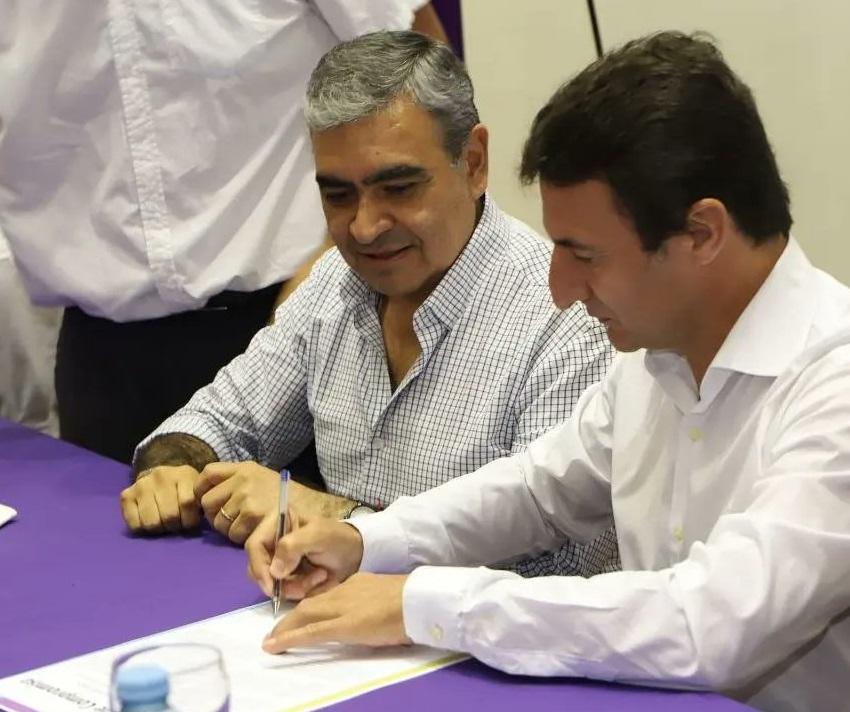 JUNTOS POR EL CAMBIO. El radical Sánchez y el peronista disidente Alfaro lideraron las boletas de la coalición opositora. 
