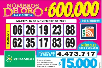 Los Números de Oro de LA GACETA