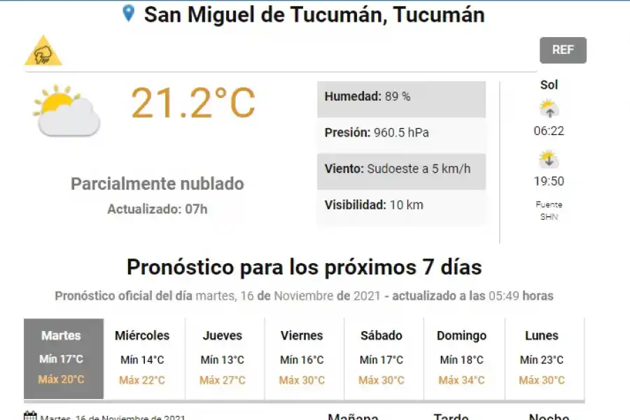 Martes nublado y con alerta amarilla por posibles tormentas en Tucumán