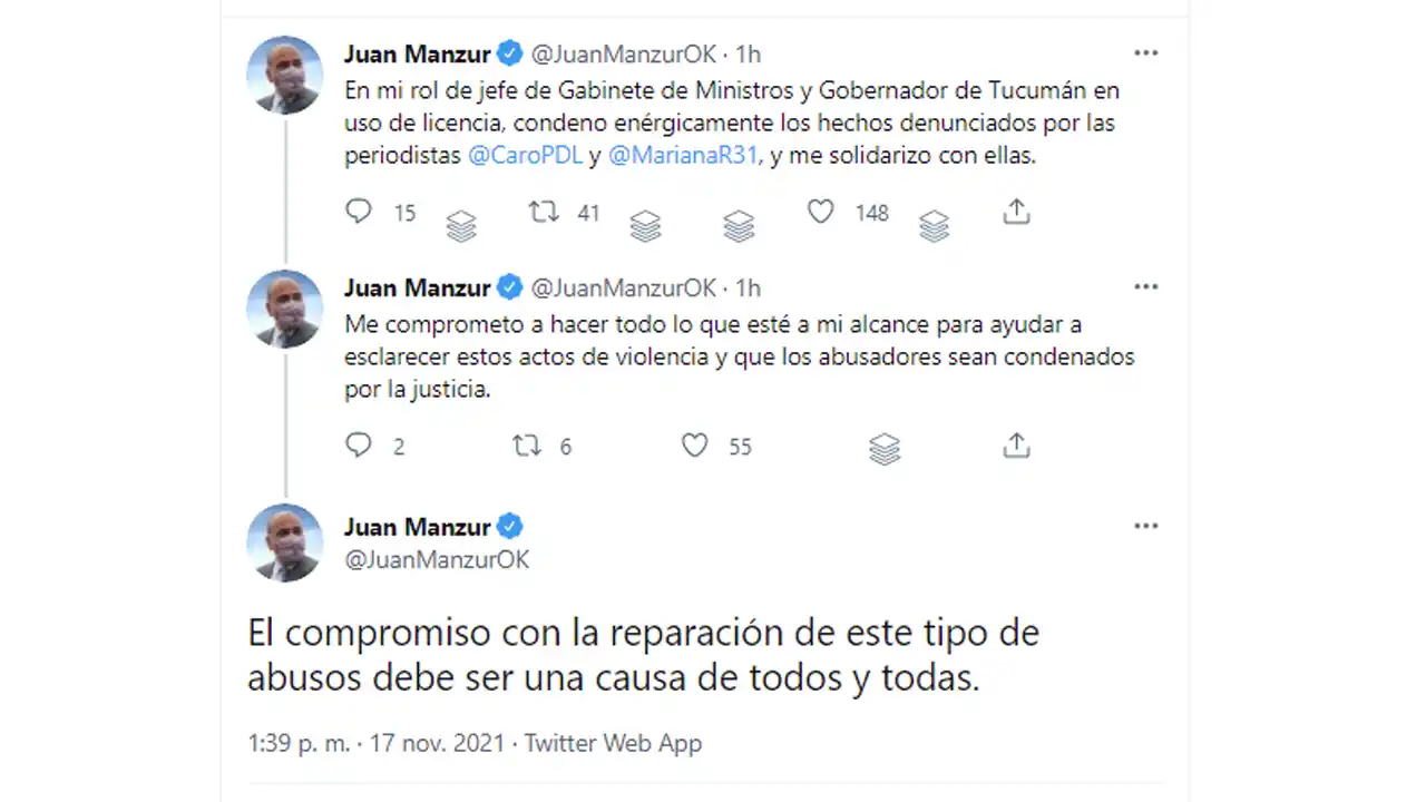 Manzur y Jaldo condenaron los abusos sexuales denunciados en la Casa de Gobierno