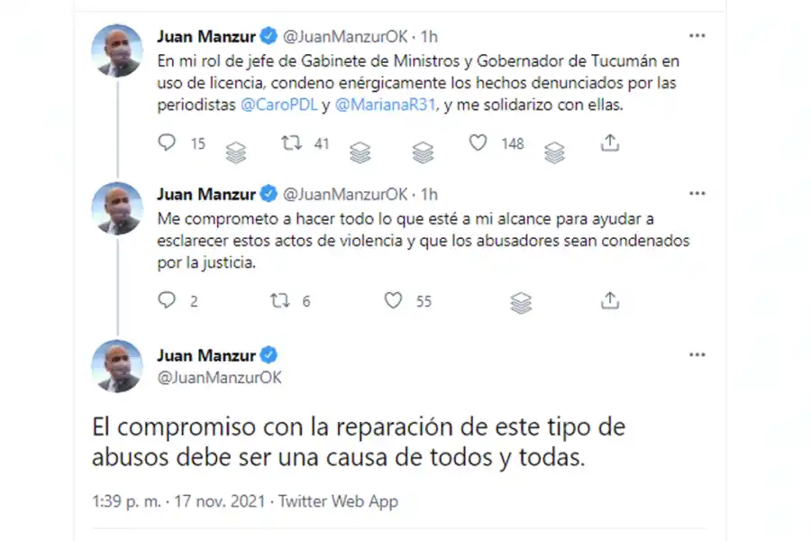 Manzur y Jaldo condenaron los abusos sexuales denunciados en la Casa de Gobierno