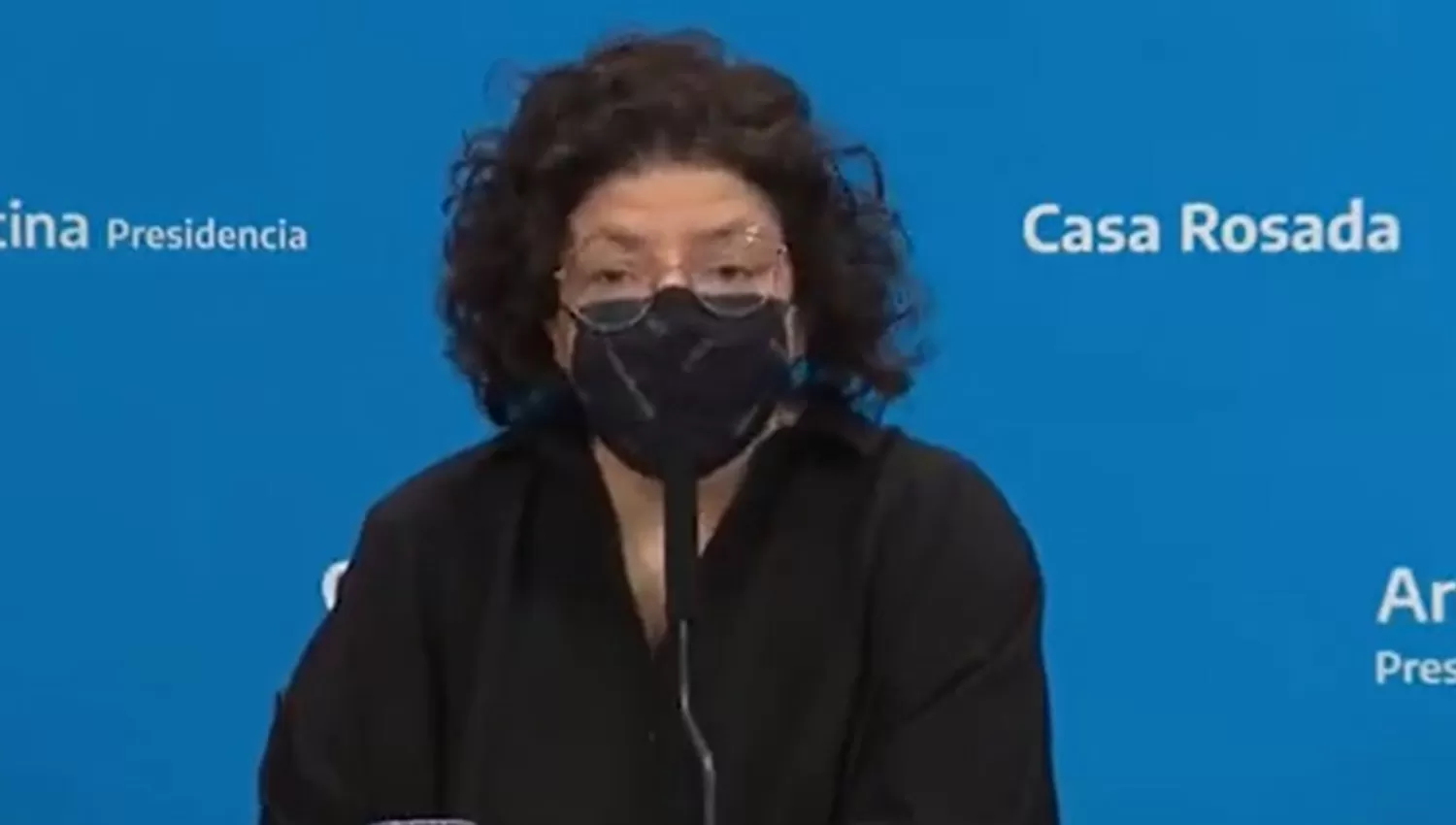 La ministra de Salud Carla Vizzotti.
