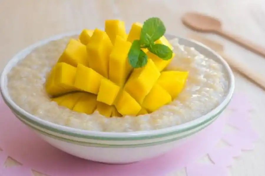 DE ORIGEN ITALIANO. Arroz con leche de coco y gajos de mango. LA GACETA