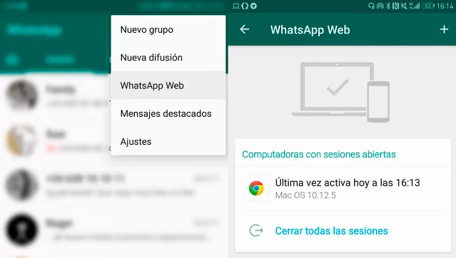 FUNCIÓN. La versión web de WhatsApp puede avisarte cuando un contacto está en línea.