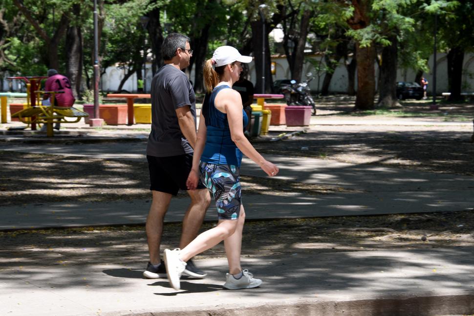 PARQUE AVELLANEDA. Lugar preferido de las parejas para las caminatas.