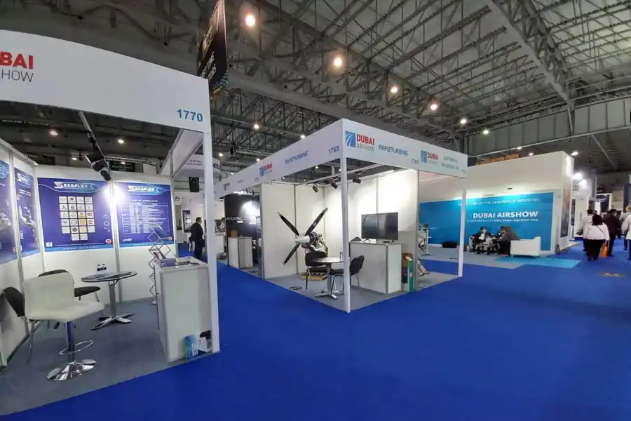 El stand del tucumano en Dubai.
