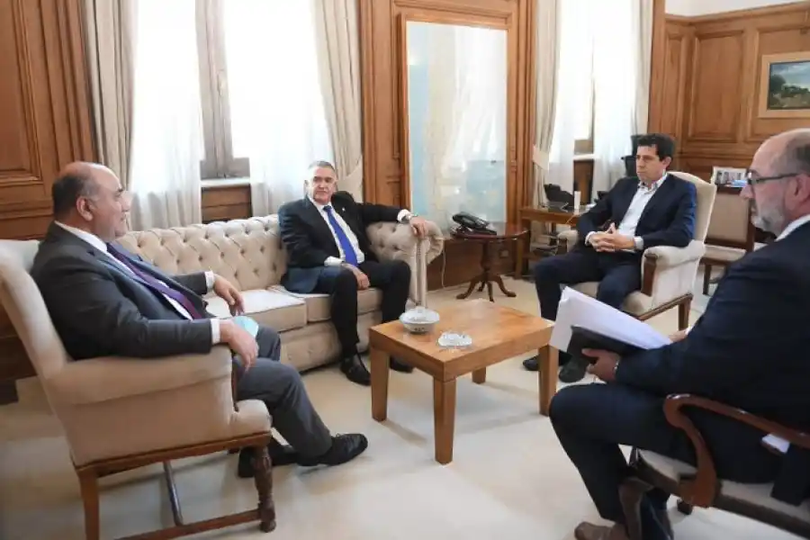 EN CASA ROSADA. La semana pasada, Manzur y De Pedro recibieron al vicegobernador a cargo del PE, Osvaldo Jaldo, que fue a la reunión junto con Marcelo Caponio. 