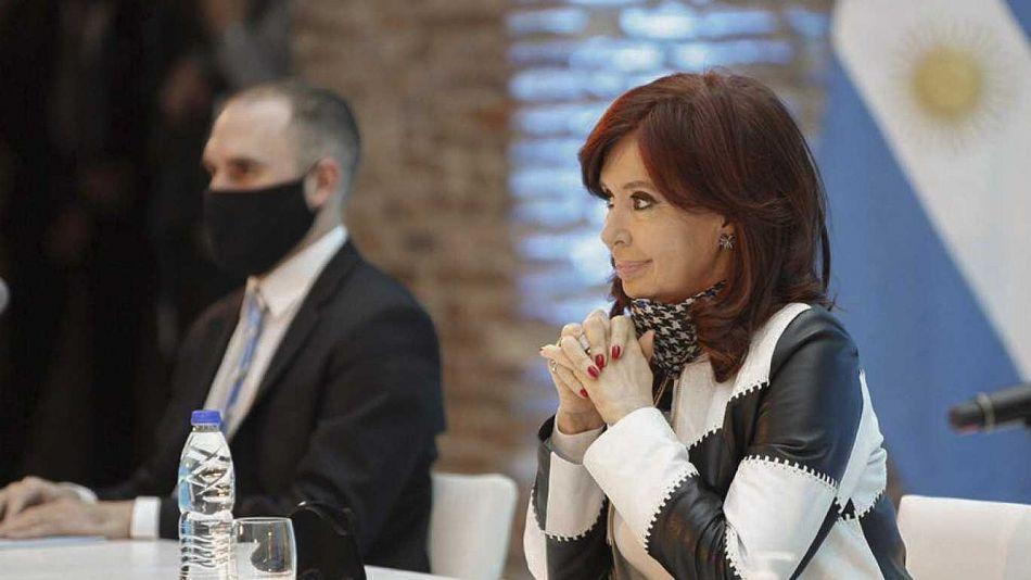 Cristina Kirchner y Martín Guzmán. Archivo