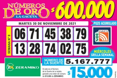 Los Números de Oro de LA GACETA