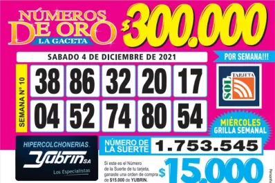 Los Números de Oro de LA GACETA