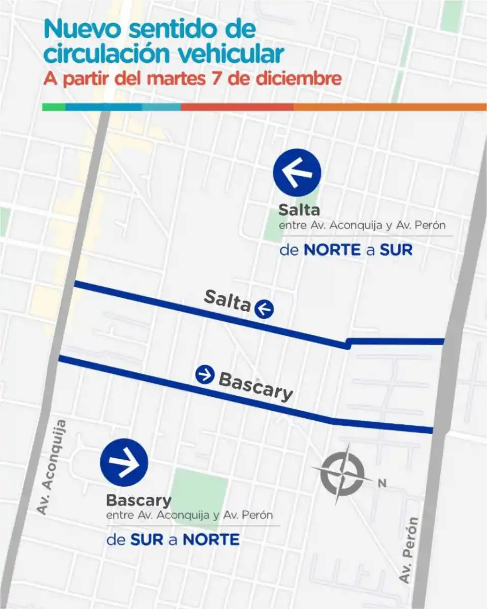 Tres calles de Yerba Buena cambian su sentido de circulación y pasan a ser de mano única