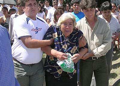 DESTROZADA. Rivadeneira siempre recibió el apoyo de los habitantes de Río Seco.